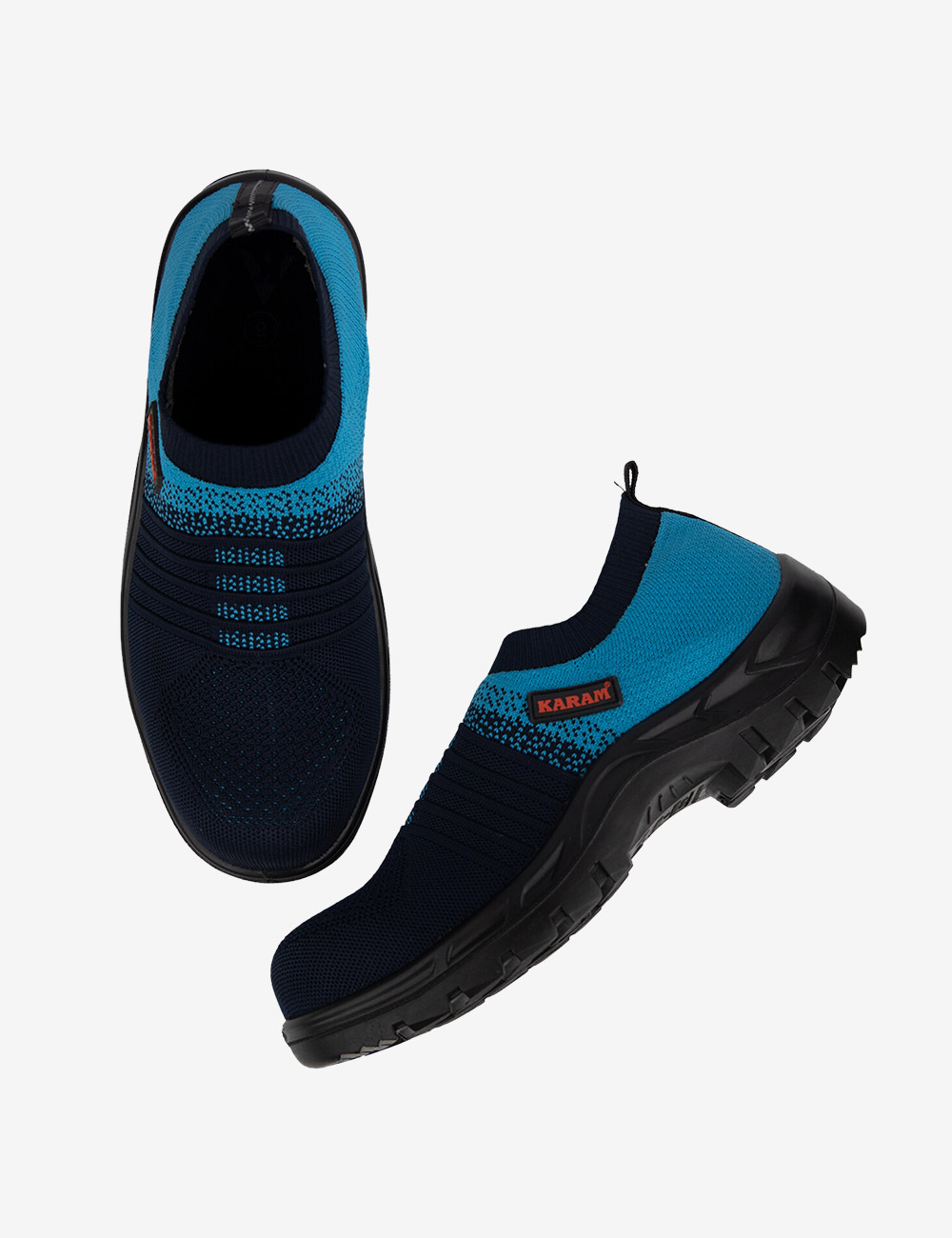 Flytex Black and Blue Sporty Slip-On Safety Shoes, FS203FN(FWSAMN)
