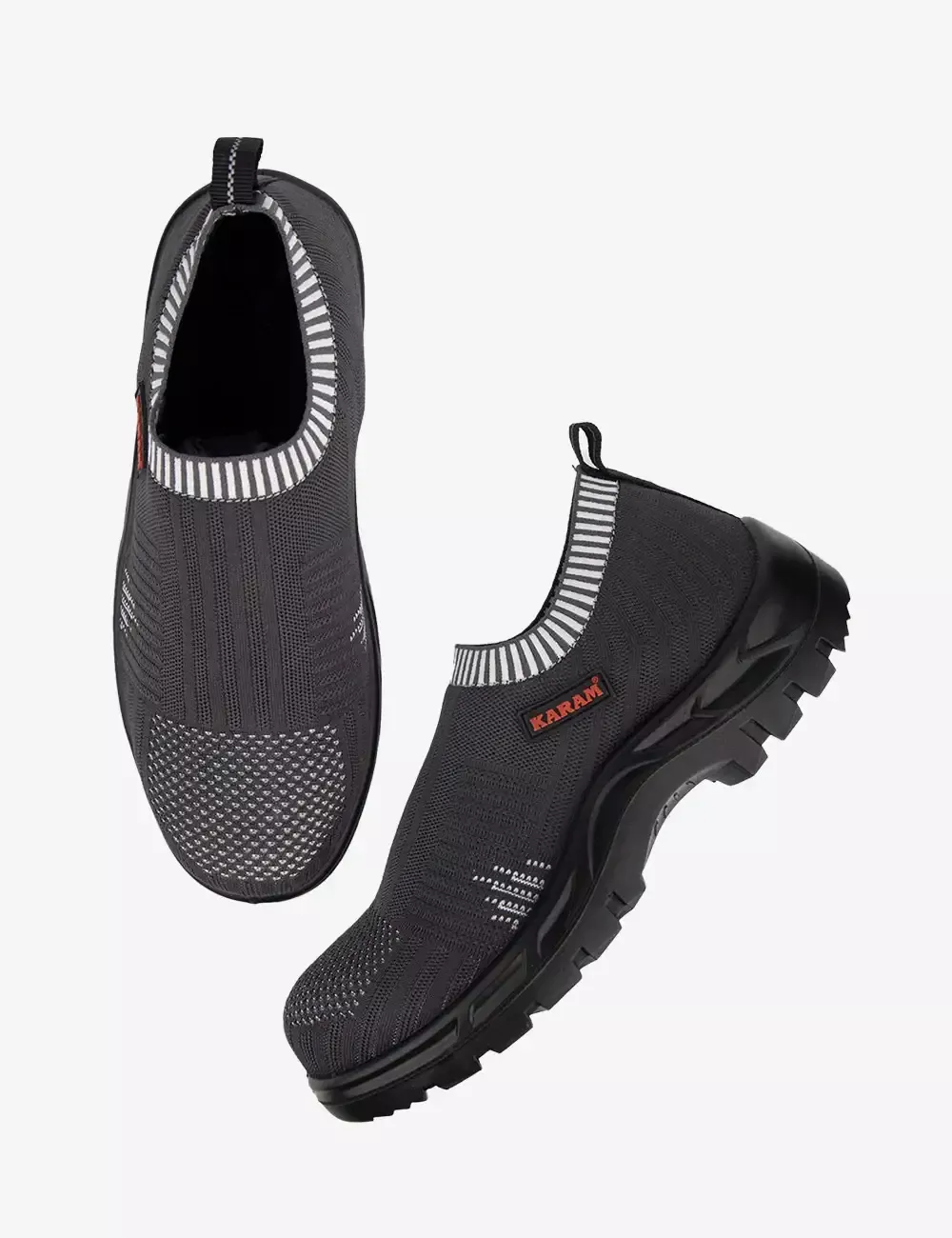 Flytex Grey Sporty Slip-On Safety Shoes, FS201FN(FWSAMN)