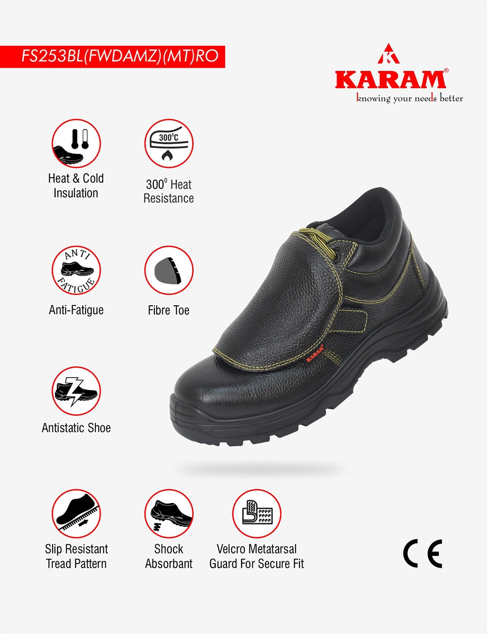 Metatarsal Safety Shoes, FS253BL(FWDAMZ)(MT)RO