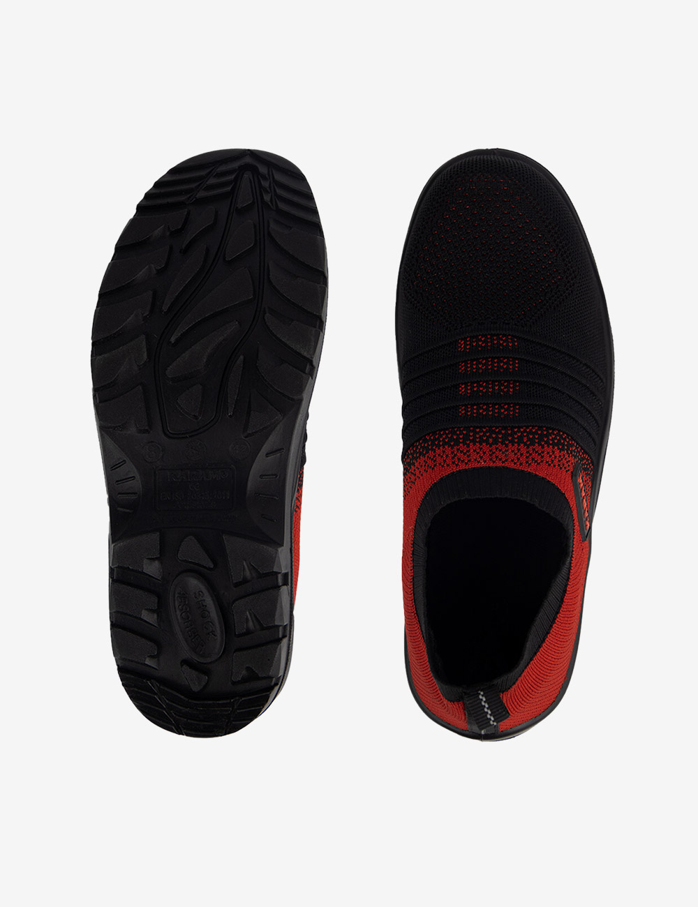 Flytex Red and Black Sporty Slip-On Safety Shoes, FS202FN(FWSAMN)