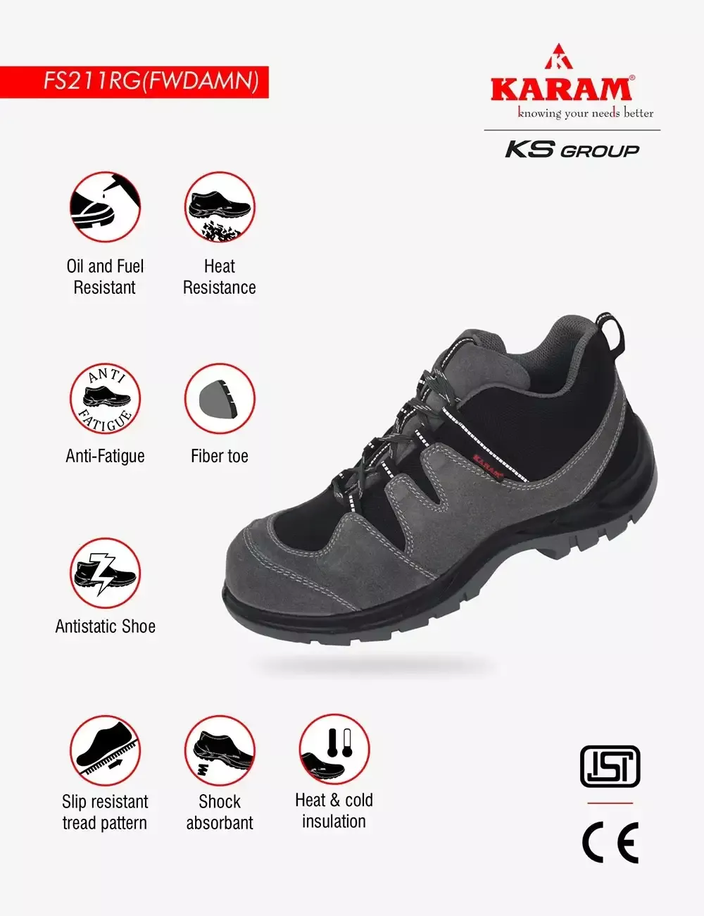 KARAM Safety Shoes, FS211RG(FWDAMN)-03