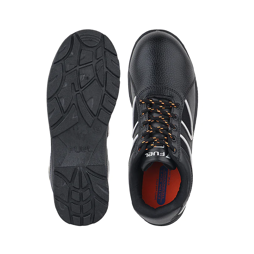 FUEL Shank ISI Marked Comfortable and light-weight Industrial Safety Shoe For Men's (Black)