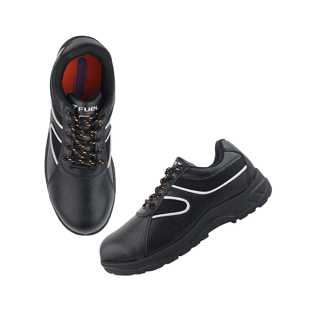 FUEL Shank ISI Marked Comfortable and light-weight Industrial Safety Shoe For Men's (Black)