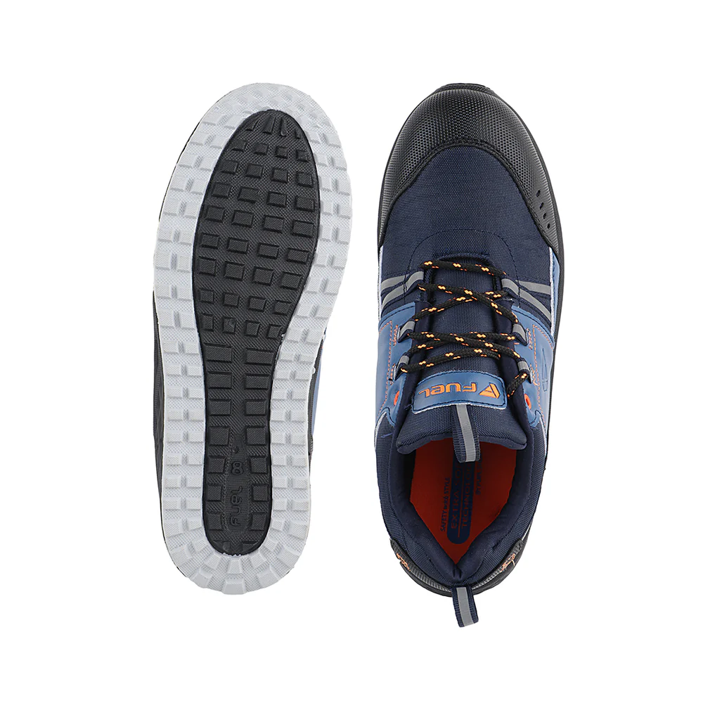 FUEL Flute Synthetic Upper & PVC double density Sole Industrial Steel Toe Safety Shoes for Men (Blue)
