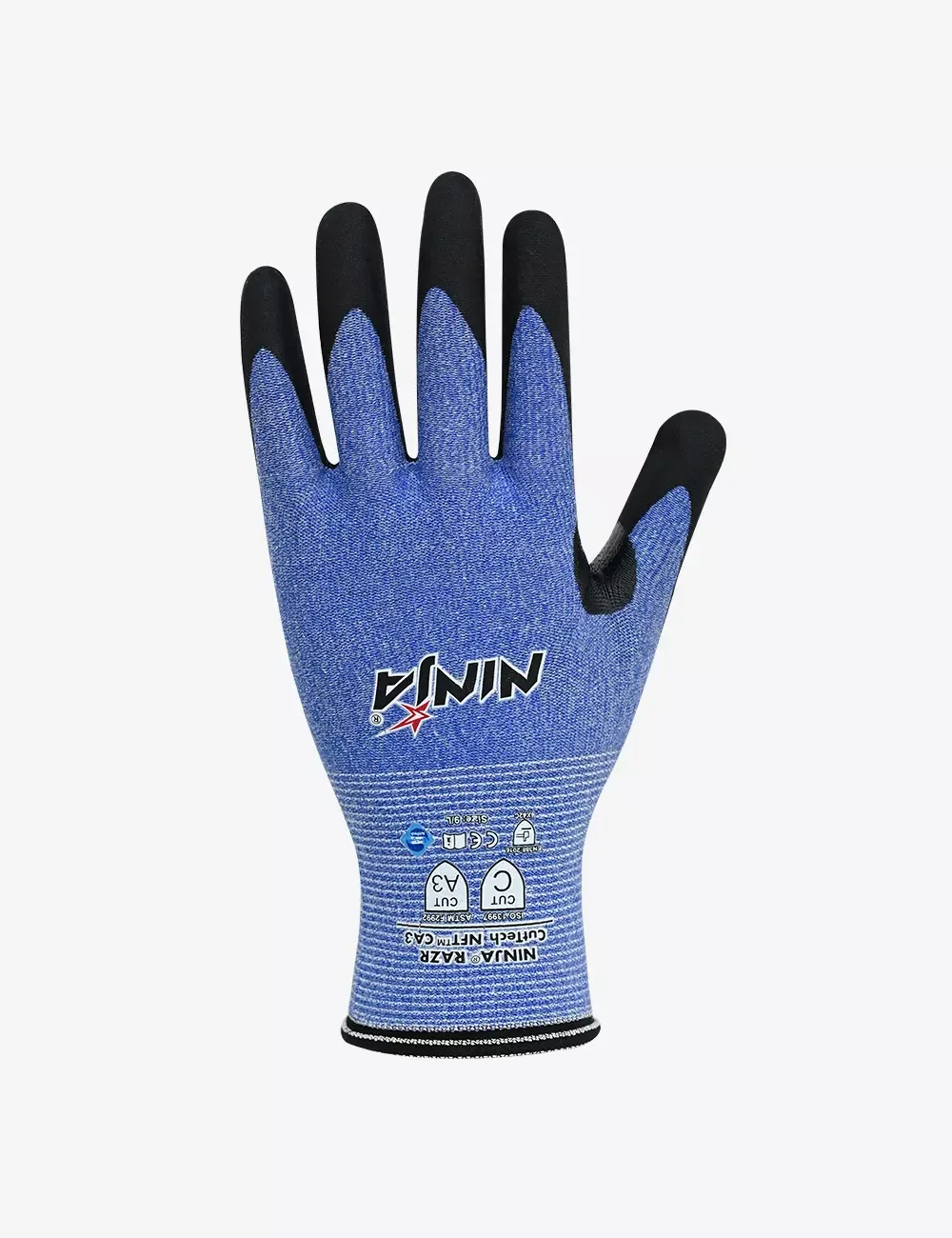HPPE, Glass, Nylon & Spandex Plaited Composite Knitted Liner with NFT Coating, HS53