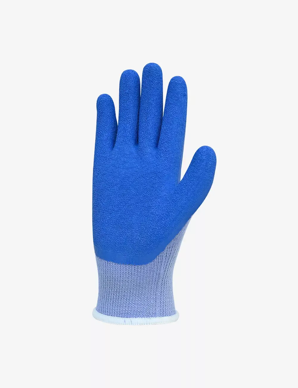 Polycotton Liner with Natural Latex Coating Blue Safety Gloves, HS03(L)