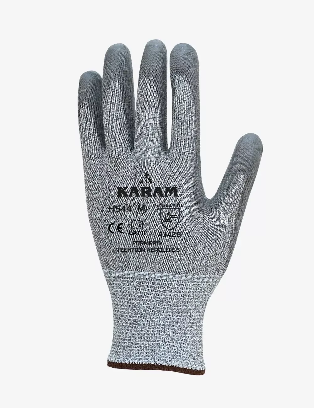 HPPE/Glass Liner with Polyurethane Coating Safety Gloves, HS44