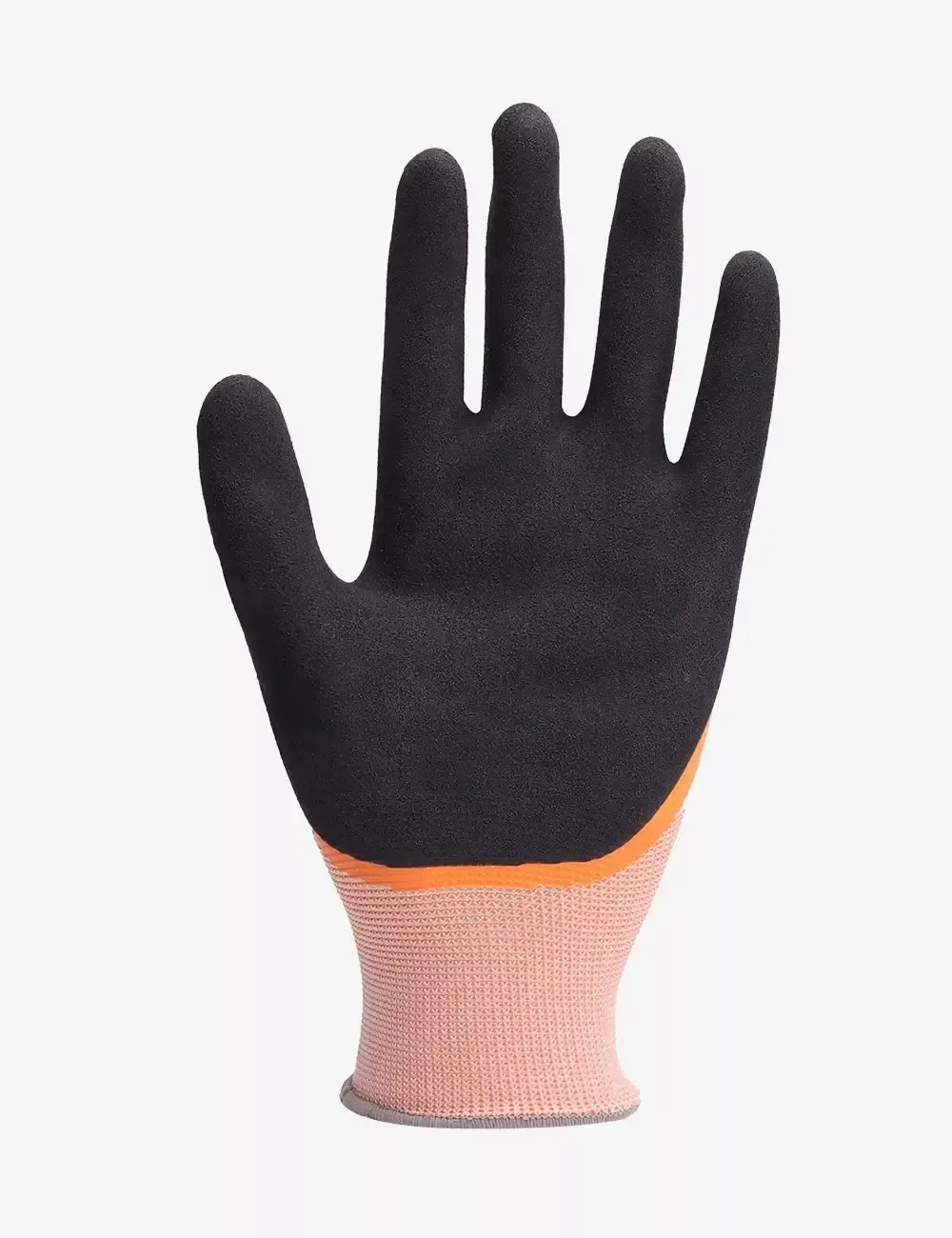 BLACK+DECKER Orange & Black Latex Coated Gloves, Size-L BXPG0335IN