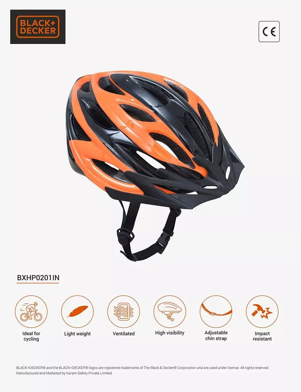 BLACK+DECKER Cycling Helmet, BXHP0201IN