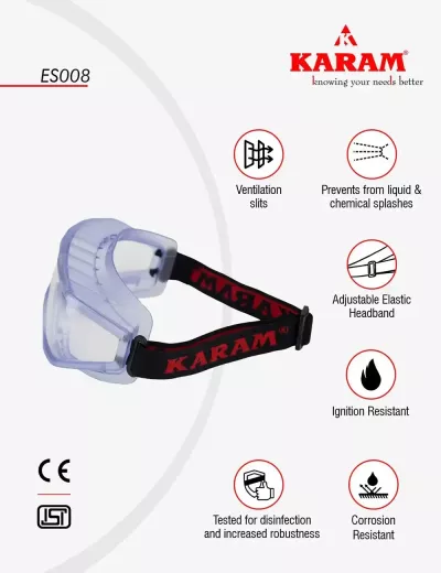 Chemical Environment User's Choice Goggles, ES008(CLEAR/ANTIFOG)