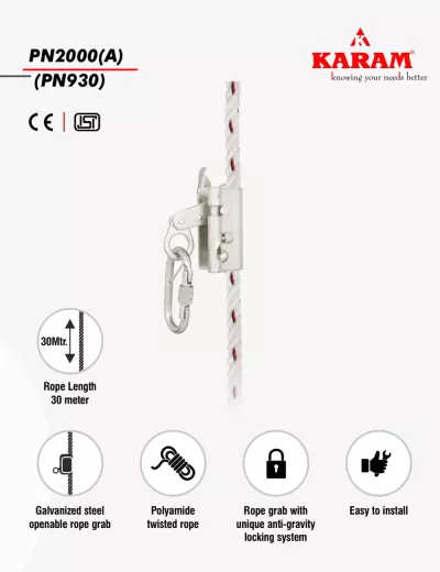 Temporary vertical anchorage line systems, PN2000(A)(PN930)