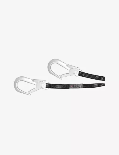 KARAM 1.5 m, Nospark Antistatic Forked Lanyard with Aluminium Karabiner PN117 and Aluminium Hooks PN136 (1.5M), PN361(30)(AS)(1.5M)