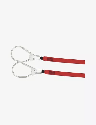 KARAM 2 m, Forked Lanyard with Energy Absorber One Side Karabiner PN112 and Other Side Hook PN132, PN361(112_132)(2.0M)