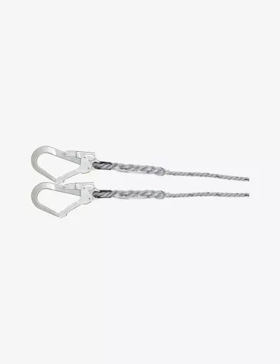 KARAM 2 m, Forked Lanyard with Energy Absorber One Side Karabiner PN112 and Other Side Hook PN121, PN351(PP)(2.0M)