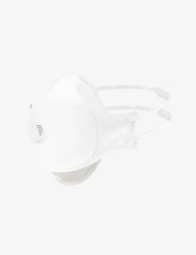 FFP2 NR D Pollution Resistant Disposable Fish type Respirator with Headband and Exhalation Valve, RFTH12+(WHITE)_06(ECOM)