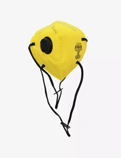 FFP3 SL NR D Disposable Face Respirator with Exhalation Valve, Nose Padding and Headbands having Adjuster, RFH13+