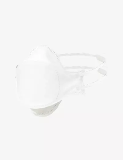 FFP2 NR D Pollution Resistant Disposable Fish type Respirator without Valve, RFTH12(WHITE) -Pack of 1