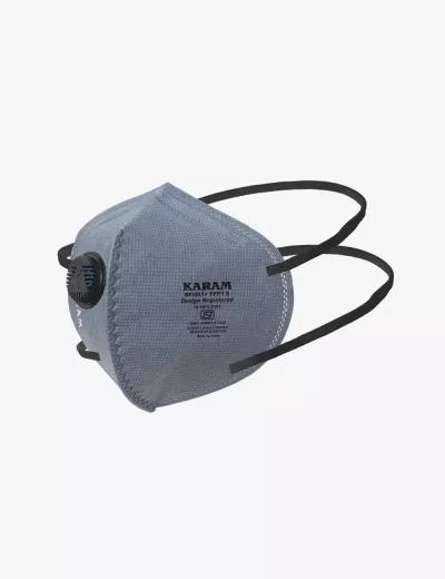 FFP1S Disposable Face Respirator with Headbands and Exhalation Valve, RFH01+(GREY) - Pack of 1