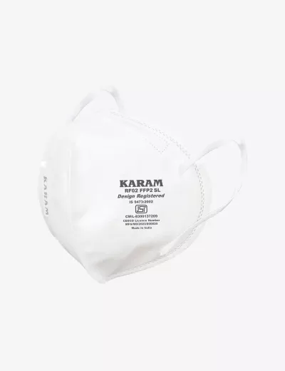 KARAM Disposable FFP2SL Pollution Resistant Face Mask with Ear Loops, RF02