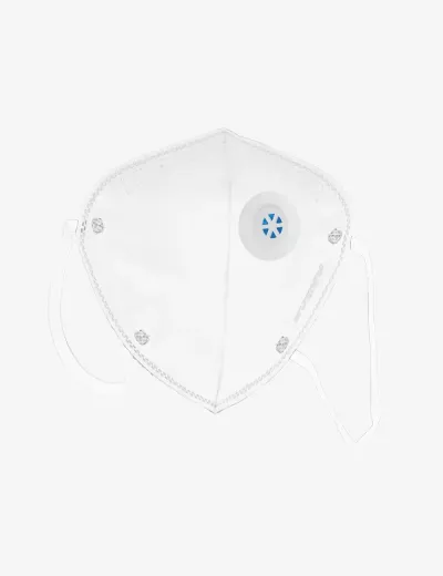 FFP2 SL Pollution Resistant Disposable Face Respirator with Ear Loops and Exhalation Valve, RF02+(WHITE)