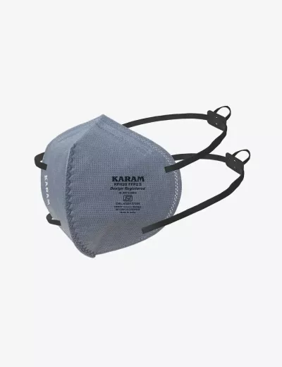 FFP2 SL Pollution Resistant Disposable Face Respirator with Adjustable Headband, RFH20(GREY)
