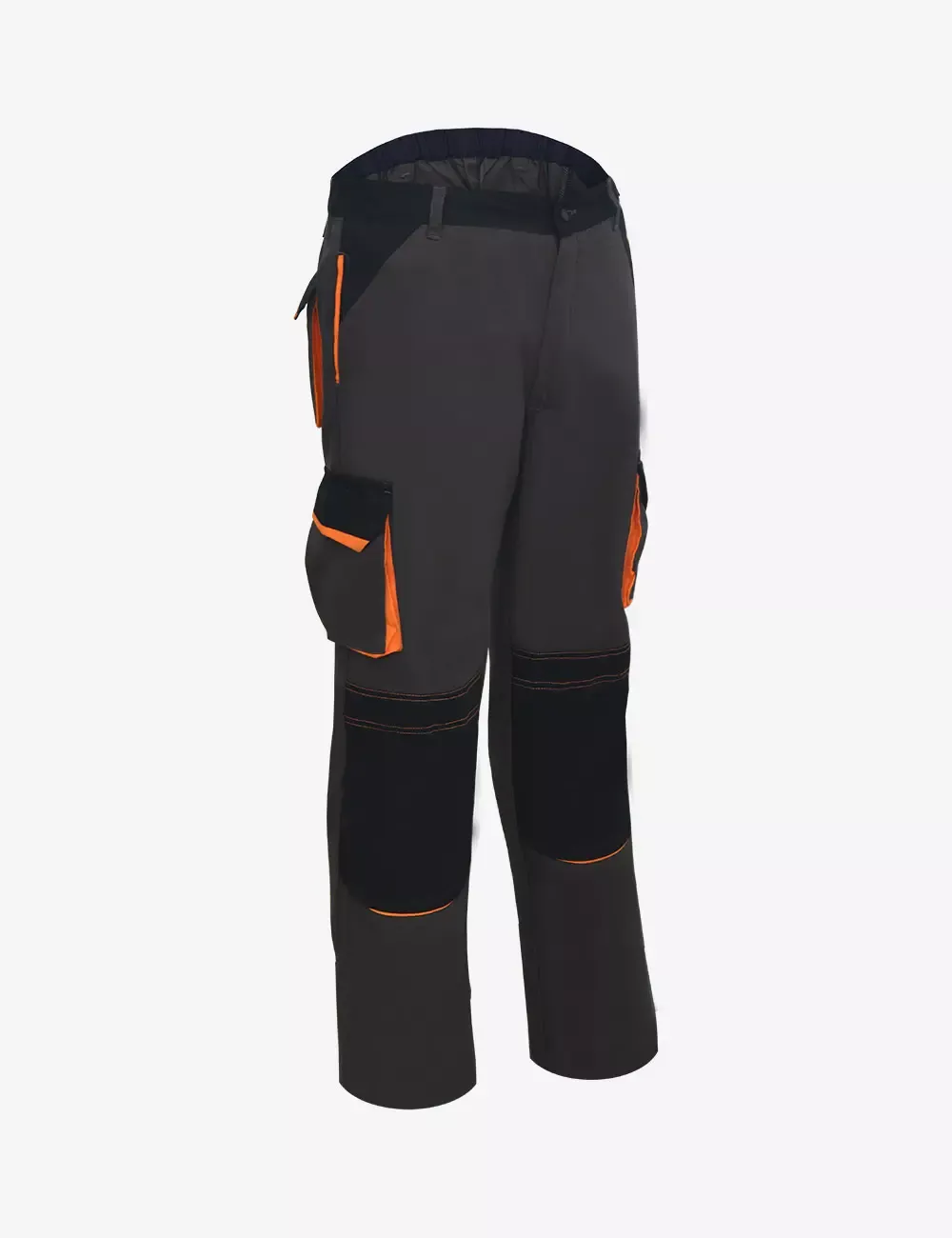BLACK+DECKER Workmen 100% Cotton Black & Grey Trouser, BXWW0421IN