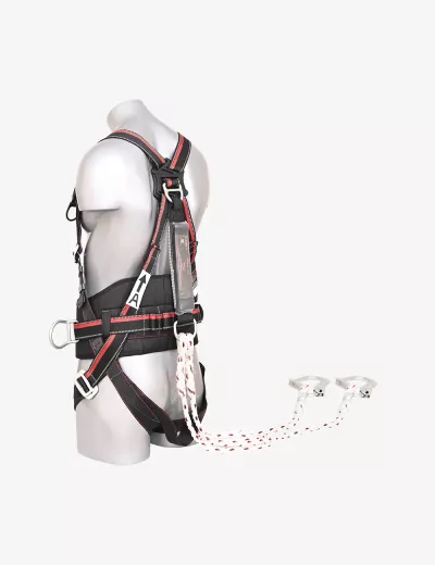 KARAM Rhino Harness PN41 with Work Positioning Belt and Forked Lanyard with PN131N