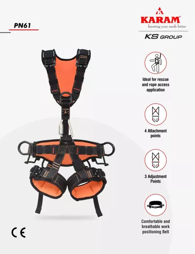 Rope Access and Rescue Harnesses Range PN61