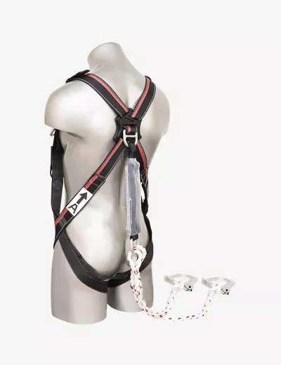 KARAM Rhino Harness PN23 with PN351 Forked Lanyard with Energy Absorber with Hook PN131N