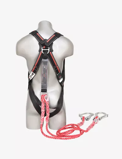 KARAM Rhino Harness PN23 with PN351(PP) Forked Lanyard with Energy Absorber with Hook PN131N 2 meters