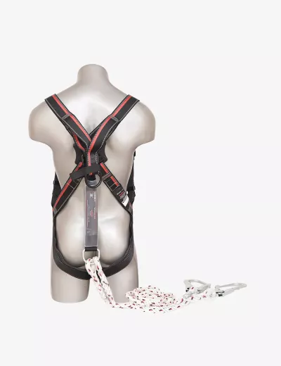 KARAM Rhino Harness PN25 with PN351 Forked Lanyard with Energy Absorber with Hook PN131N 2 meters