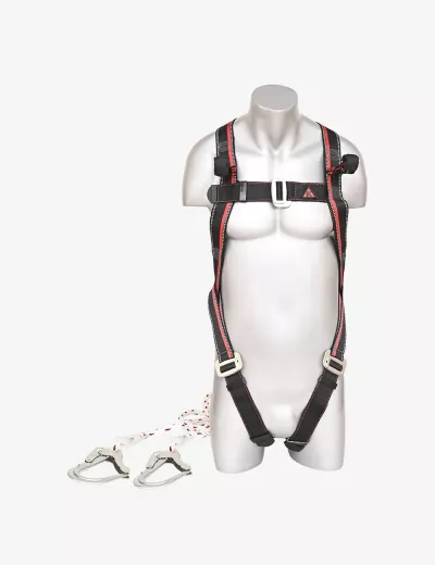 KARAM Rhino Harness PN12 with PN351 Forked Lanyards with Energy Absorber Hook PN131N