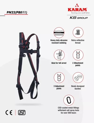 KARAM Rhino Harness PN22 with PB011 Automatic Buckles