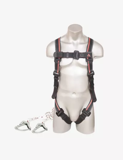 KARAM Rhino Harness PN21 with PN351 Forked Lanyards with Energy Absorber Hook PN131N