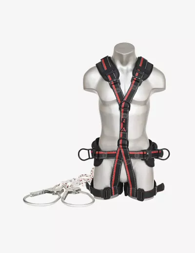 KARAM Rhino Harness PN56 with PN351 Forked Lanyards with Energy Absorber and STS, PN56(PN351)(000_132)(2.0M)(STS01(N))