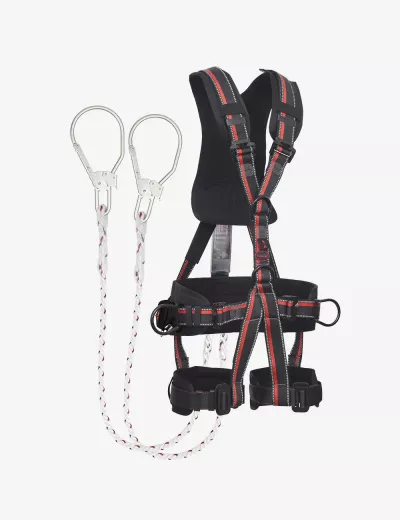 KARAM Rhino Harness PN56 with PN351 Forked Lanyards with Energy Absorber and STS, PN56(PN351)(000_132)(2.0M)(STS01(N))