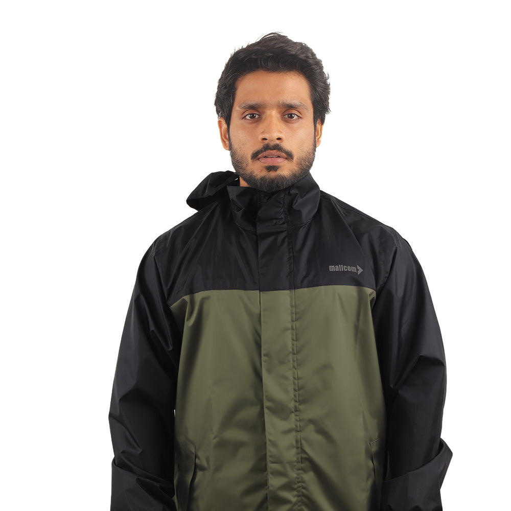 ARCUS Polyester Waterproof Rainwear Suit I Detachable Hood I Jacket Pant Set