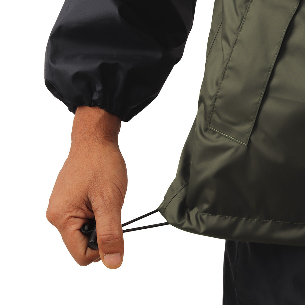 ARCUS Polyester Waterproof Rainwear Suit I Detachable Hood I Jacket Pant Set