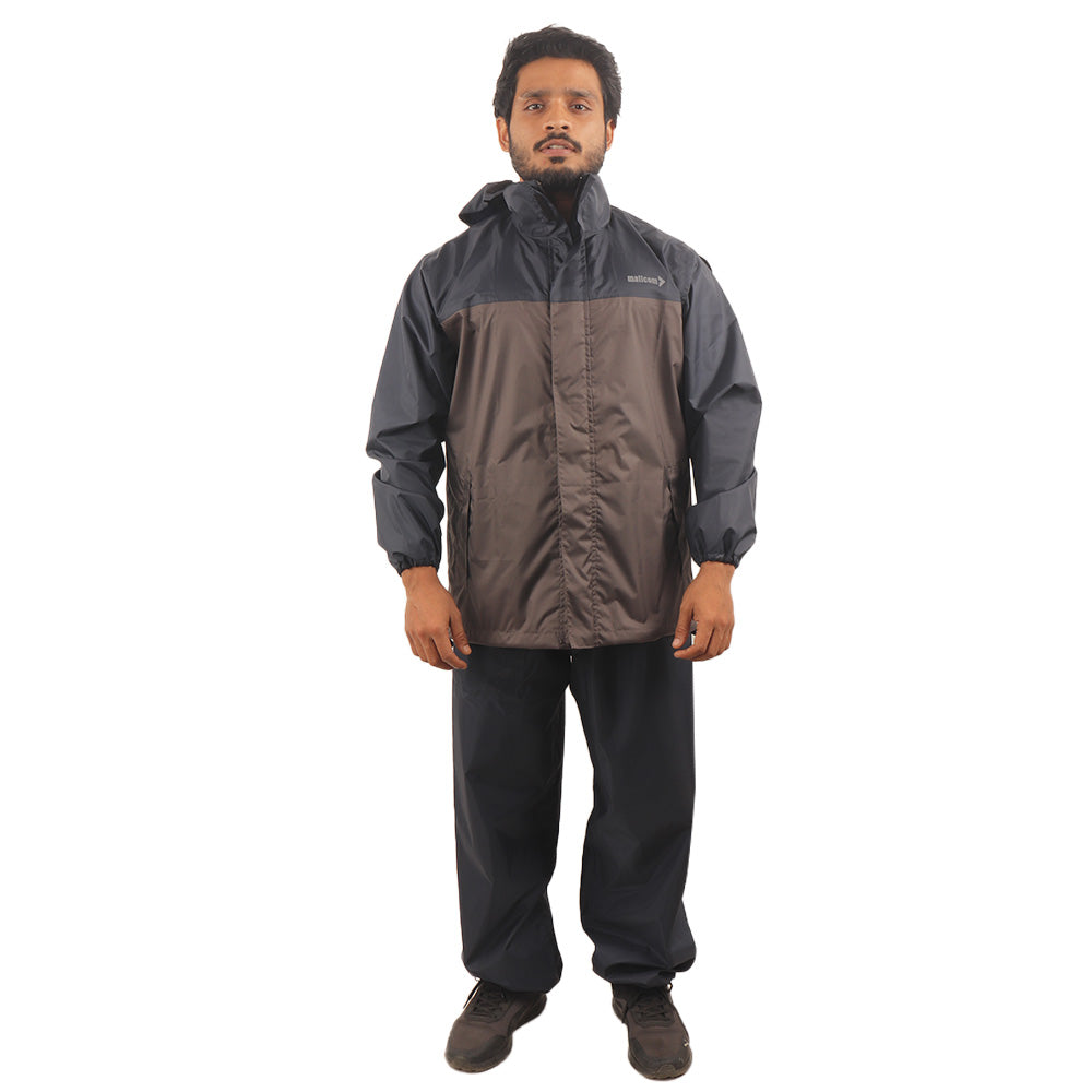 ARCUS Polyester Waterproof Rainwear Suit I Detachable Hood I Jacket Pant Set