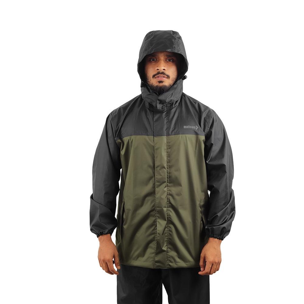 ARCUS Polyester Waterproof Rainwear Suit I Detachable Hood I Jacket Pant Set