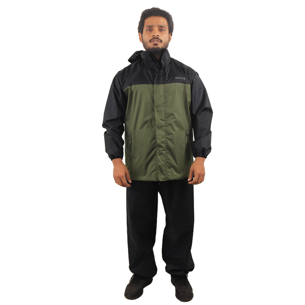 ARCUS Polyester Waterproof Rainwear Suit I Detachable Hood I Jacket Pant Set