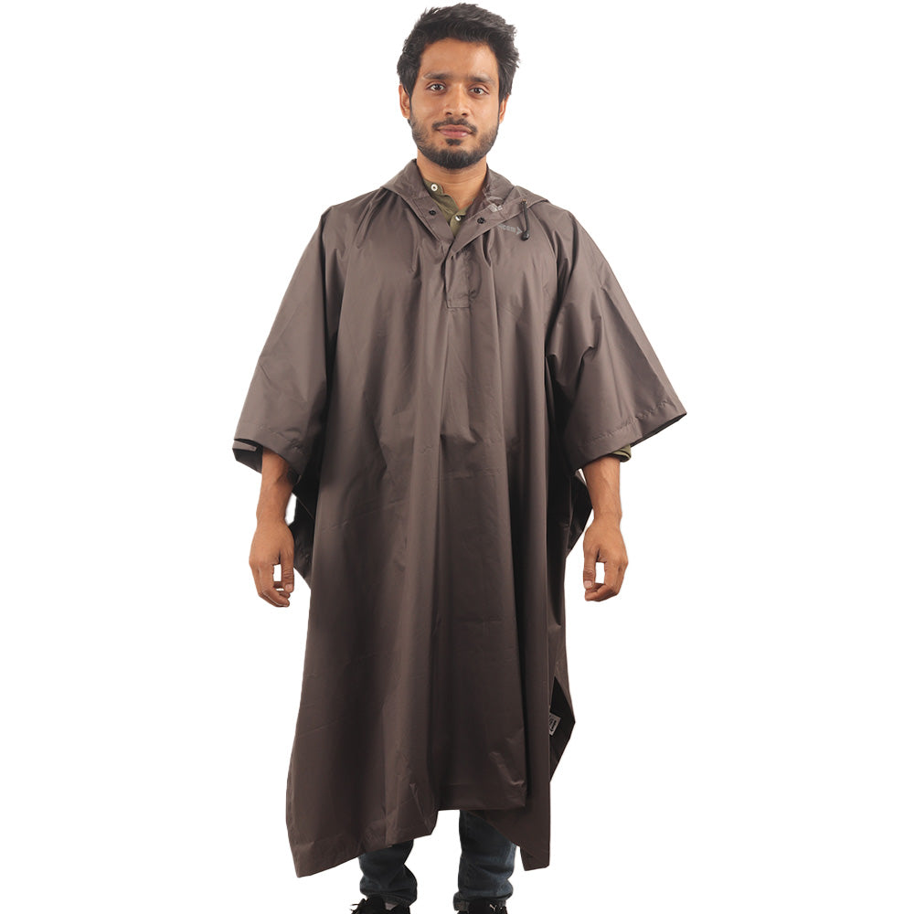 CUMULUS Waterproof Rainwear Poncho I PU Coated Polyester I Seam Sealed Hooded Raincoat