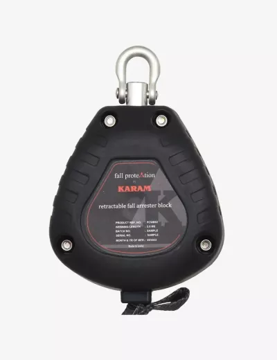 Retractable Blocks in Polymer Casing with Webbing Lanyard, PCWB02