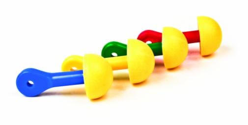 3M™ E-A-R™ EXPRESS™ Pod Plugs™ Earplugs 311-1115, Corded, Assorted Color Grips, Pillow Pack, 400 Pair/Case