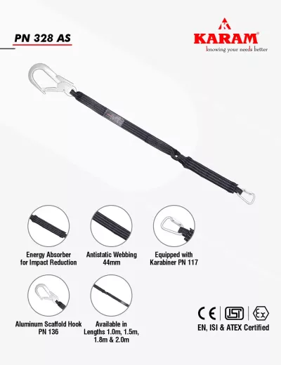 Karam No Spark Energy Absorbing Lanyard, PN328(AS)