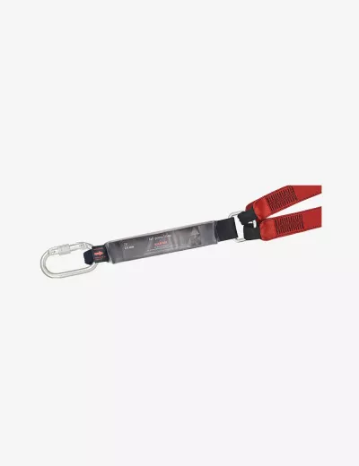 KARAM Forked Lanyard with Energy Absorber Both Side Hook PN136 (Aluminium)