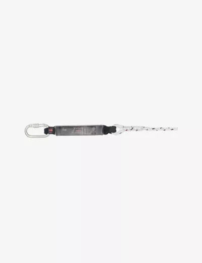 KARAM 2 m, Energy Absorbing Twisted Rope Lanyard One Side Karabiner PN112 and Other Side Hook PN131N, PN308(112_132)(2.0M)