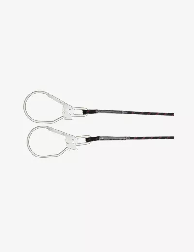KARAM 2 m,Forked Lanyard with Energy Absorber and Connectors PN112 & PN132, PN341(112_132)(2.0M)