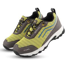 FUEL Defender EVA+Rubber Anti-Slip Sole and Breathable Mesh Upper with Lightweight Composite Toe Lace-Up Industrial Work Safety Shoes for Men's (Black