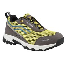 FUEL Defender EVA+Rubber Anti-Slip Sole and Breathable Mesh Upper with Lightweight Composite Toe Lace-Up Industrial Work Safety Shoes for Men's (Black